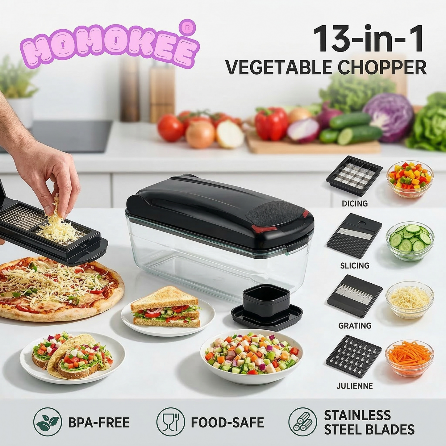 Momokee® 13-in-1 Vegetable Chopper