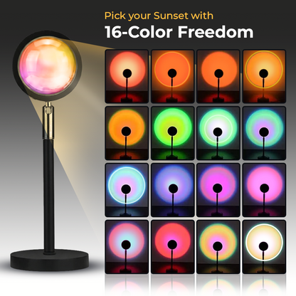 momokee® 16-Color RGB Sunset Projector Lamp