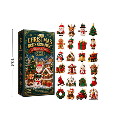 Mini 3D Christmas Brick Ornament 24-Days Countdown Gift