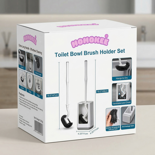 Momokee® Toilet Bowl Brush Holder Set