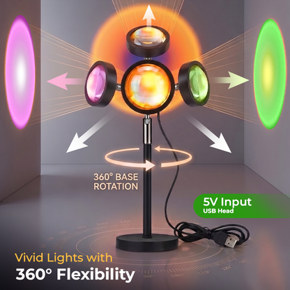 momokee® 16-Color RGB Sunset Projector Lamp