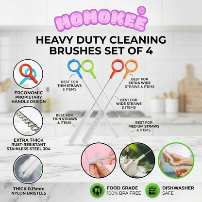 Momokee® Heavy Duty Cleaning Brushes Set of 4