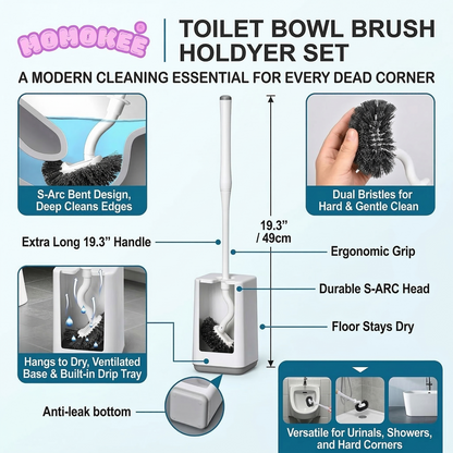Momokee® Toilet Bowl Brush Holder Set