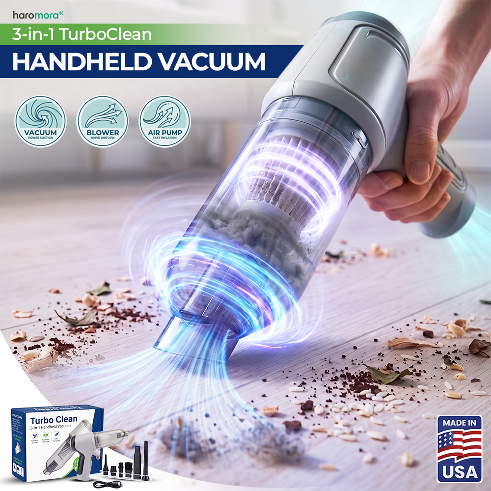 momukee® TurboClean 3-in-1 Handheld Vacuum