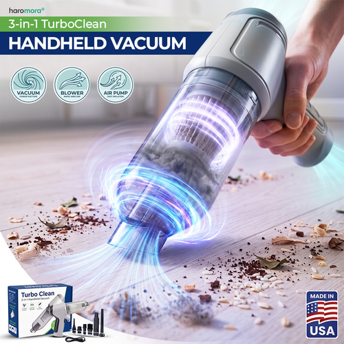 momukee® TurboClean 3-in-1 Handheld Vacuum