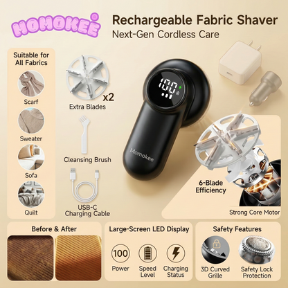 Momokee® Rechargeable Fabric Shaver