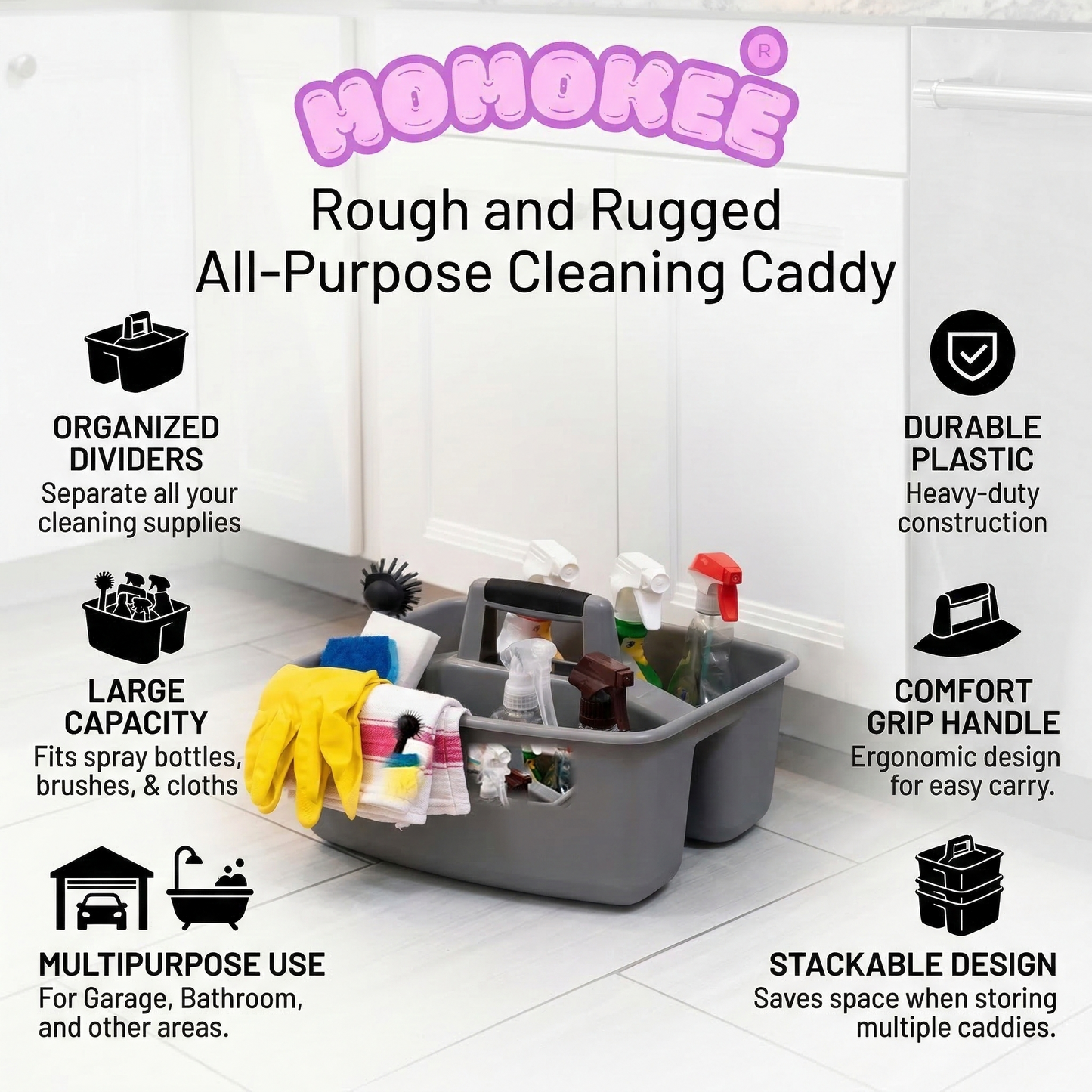 Momokee® Rough and Rugged All-Purpose Cleaning Caddy