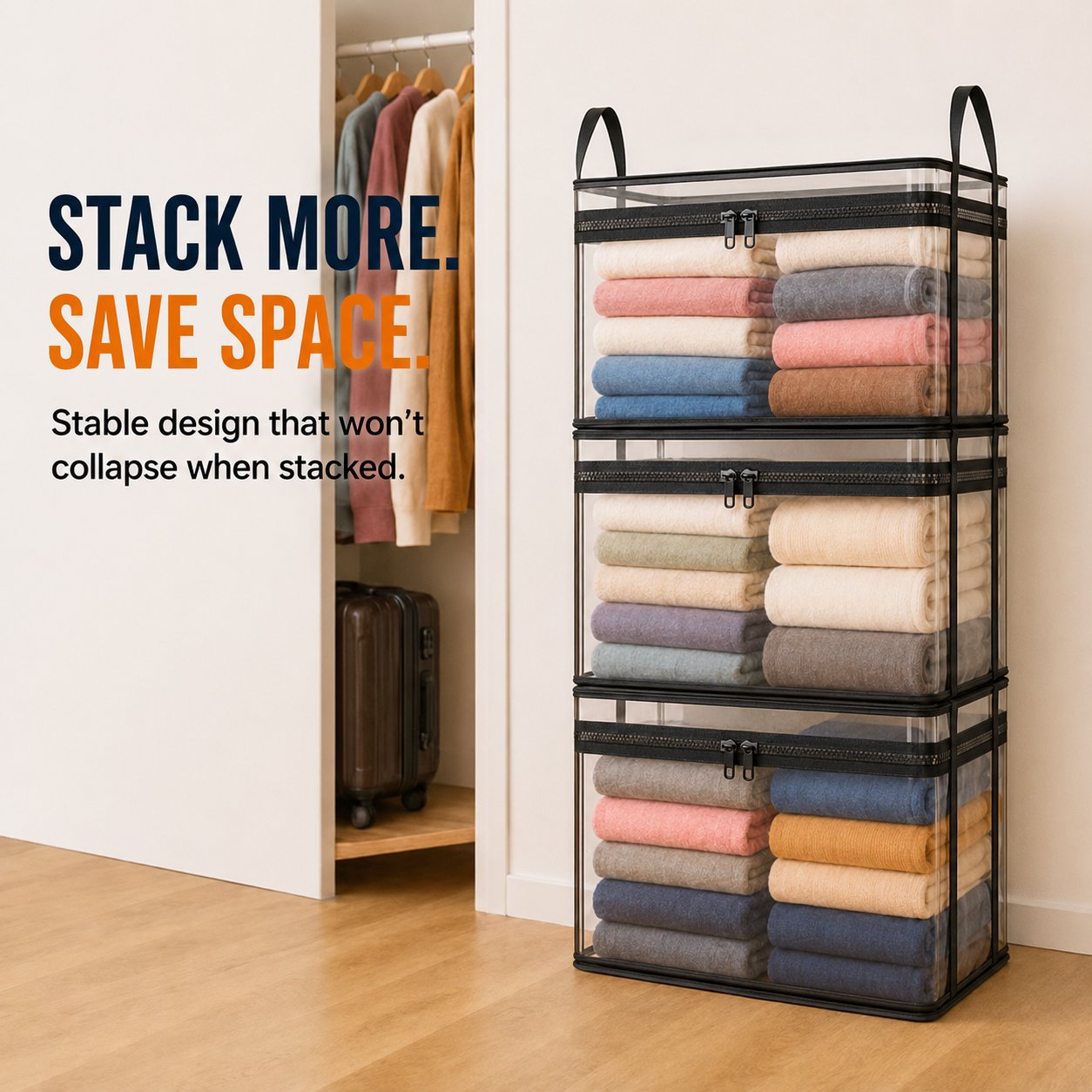 ✅ Momokee® Portable Large Heavy-Duty Thick Plastic Clear Storage Box