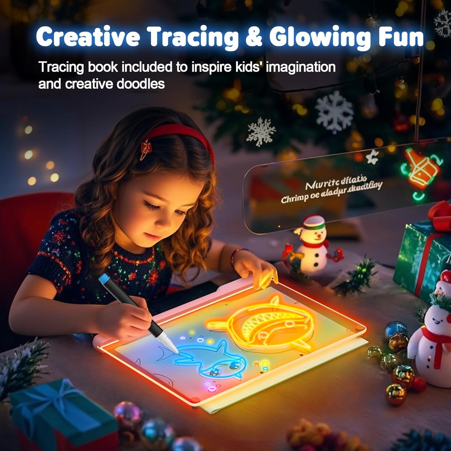 Momokee® Neon Glow Drawing Board 💡
