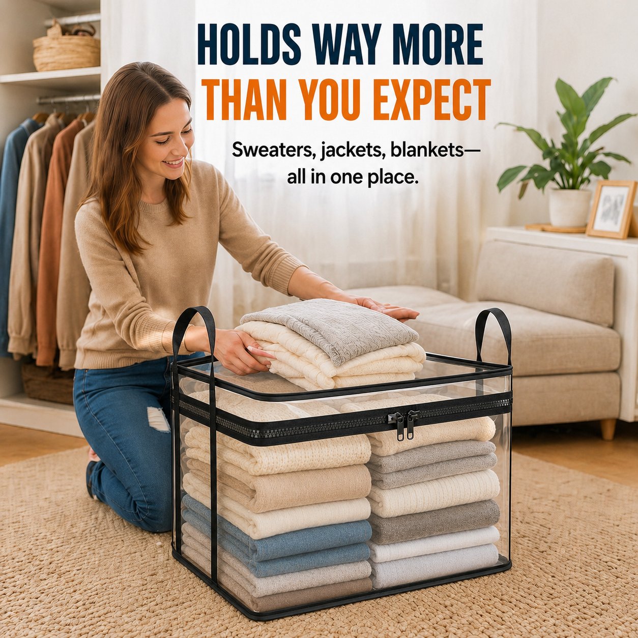 ✅ Momokee® Portable Large Heavy-Duty Thick Plastic Clear Storage Box