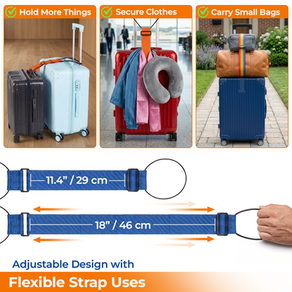 Momukee® Adjustable LuggageLock Bungee