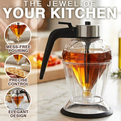 Momokee® No-Drip Glass Honey Dispenser with Plastic Stand