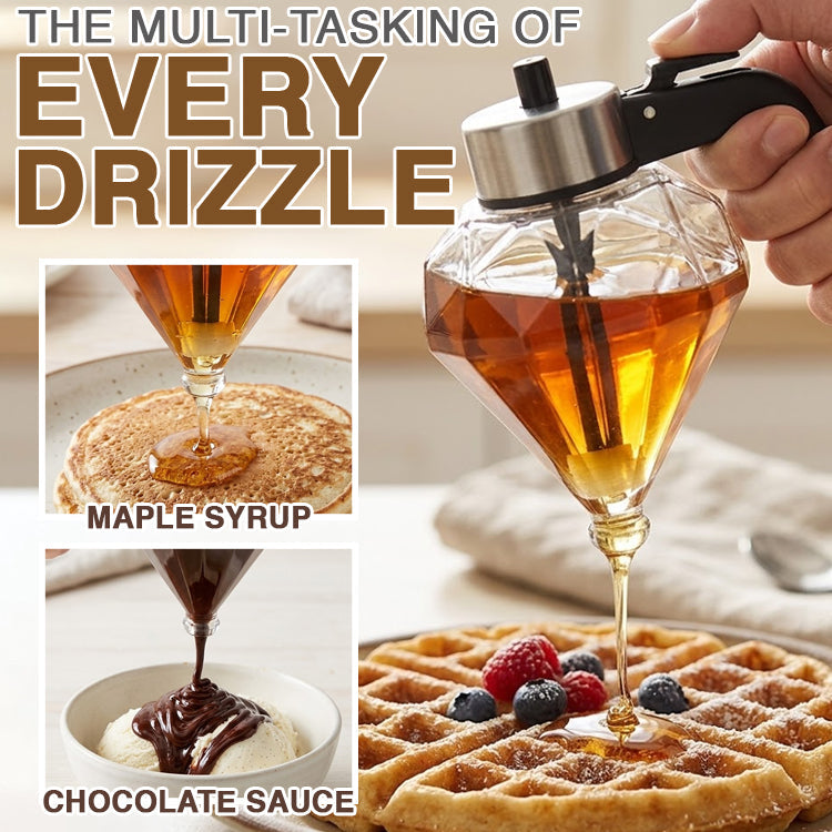 Momokee® No-Drip Glass Honey Dispenser with Plastic Stand