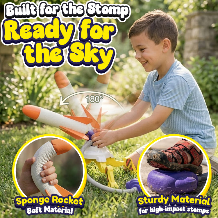Momokee® Children's Foot-stepping Rocket Toy