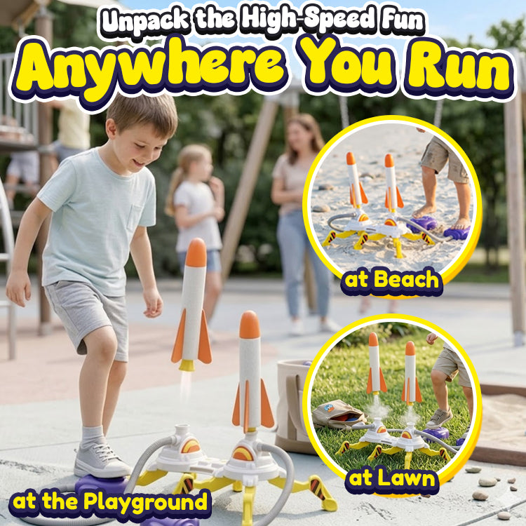 Momokee® Children's Foot-stepping Rocket Toy
