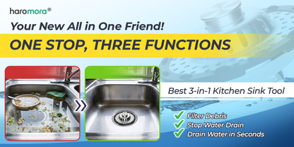 momokee® Universal 3-in-1 Pop-up Sink Stopper