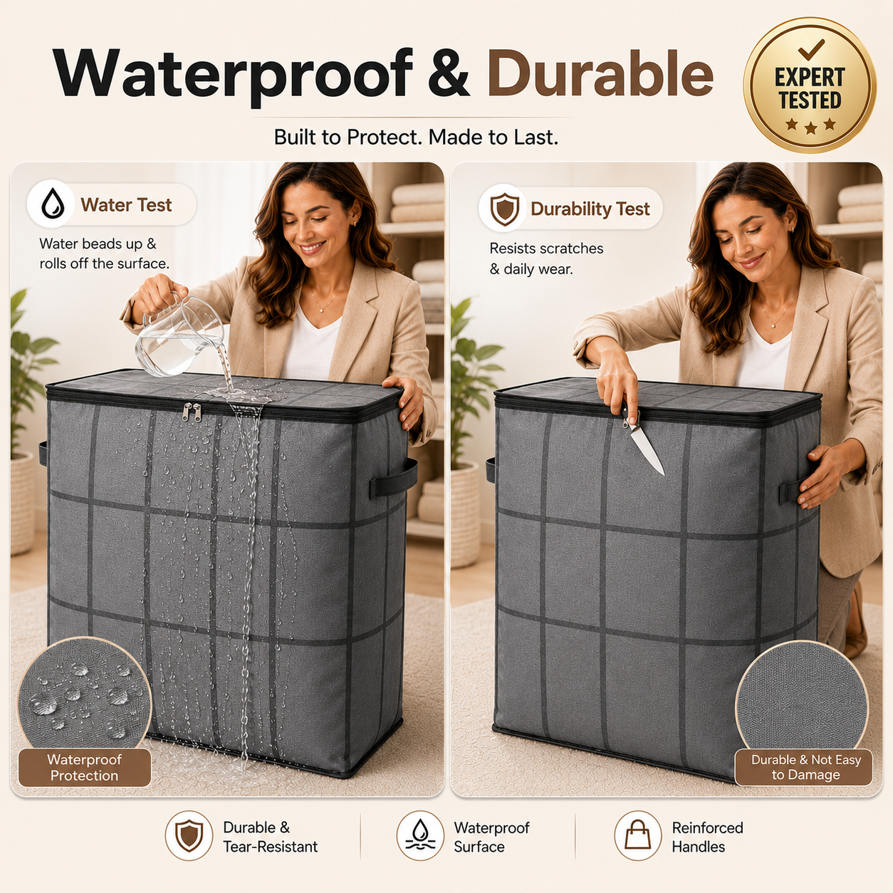 momokee® XXL Foldable Easy Move Storage Bag with Handles