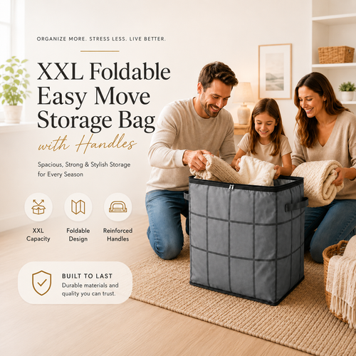 momokee® XXL Foldable Easy Move Storage Bag with Handles