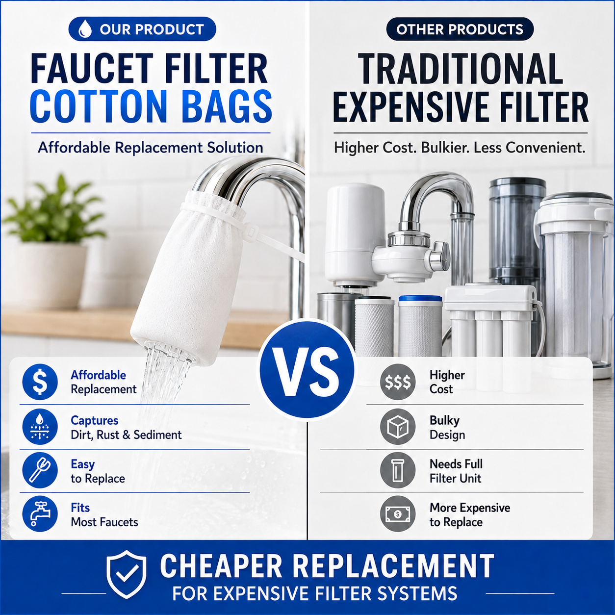 momukee® Faucet Filter with Zip Tie