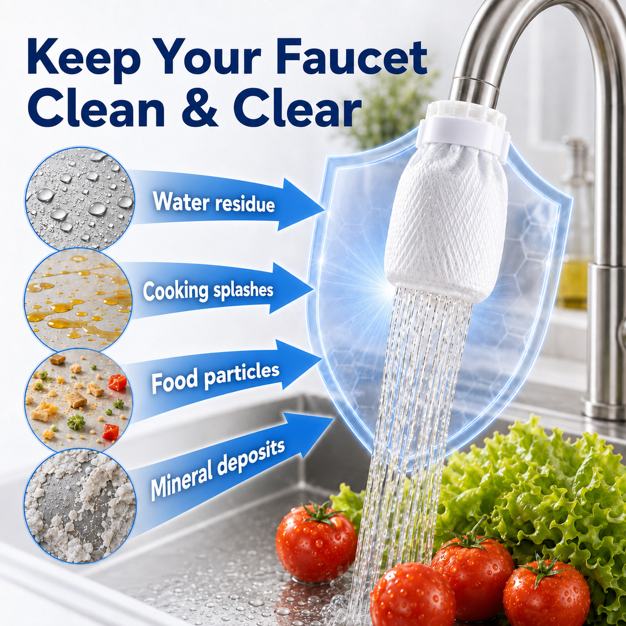 momukee® Faucet Filter with Zip Tie