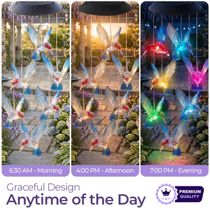 momokee® Hummingbird Wind Chime Solar Lights