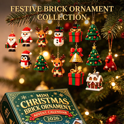 Mini 3D Christmas Brick Ornament 24-Days Countdown Gift