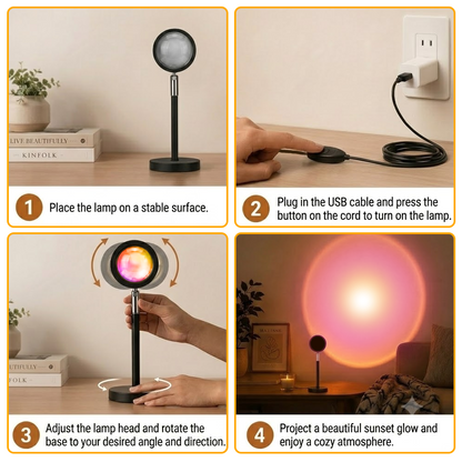 momokee® 16-Color RGB Sunset Projector Lamp
