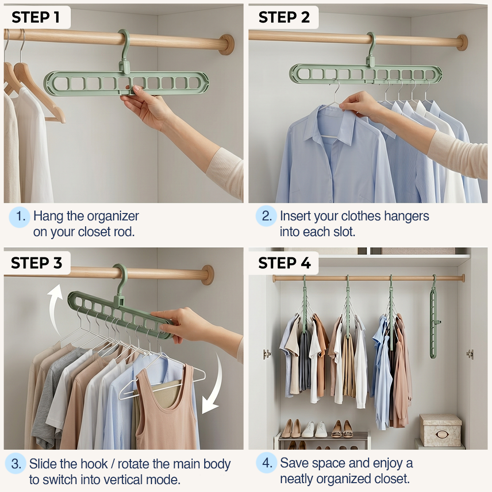 Momokee® 9-Tier Space Saving Hanger Organizer