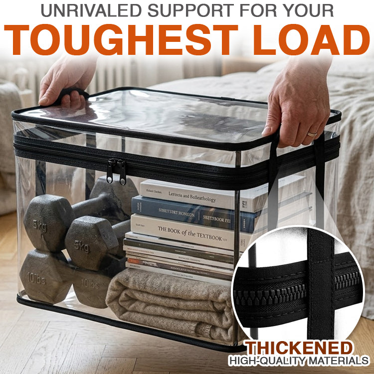 Momokee® Portable Large Heavy-Duty Thick Plastic Clear Storage Box