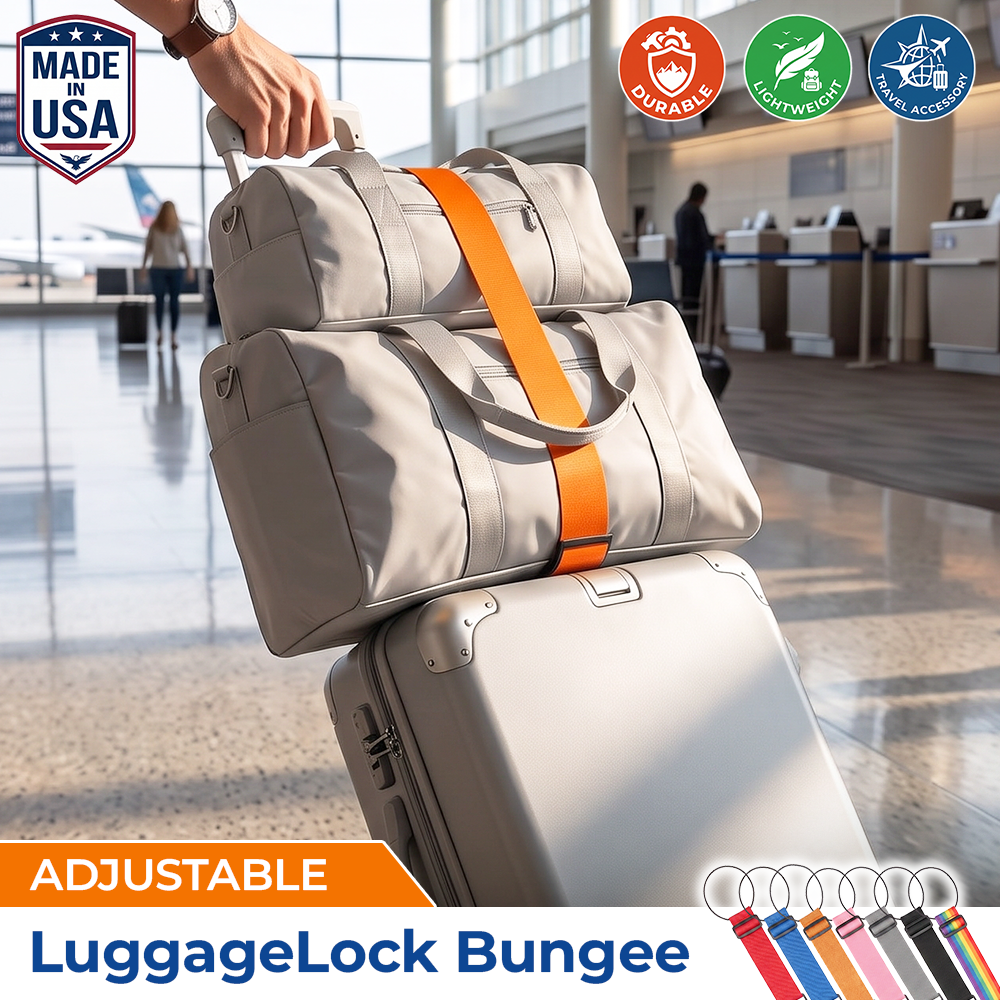 Momukee® Adjustable LuggageLock Bungee