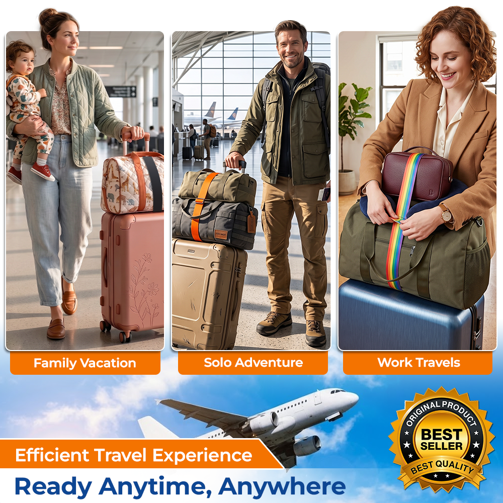 Momukee® Adjustable LuggageLock Bungee