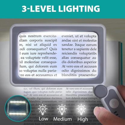 Momokee® LED Light Book Page Magnifier