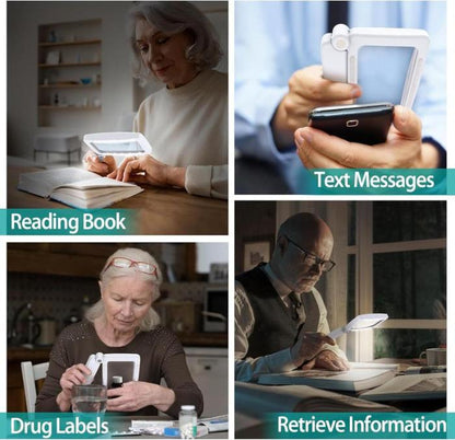 Momokee® LED Light Book Page Magnifier