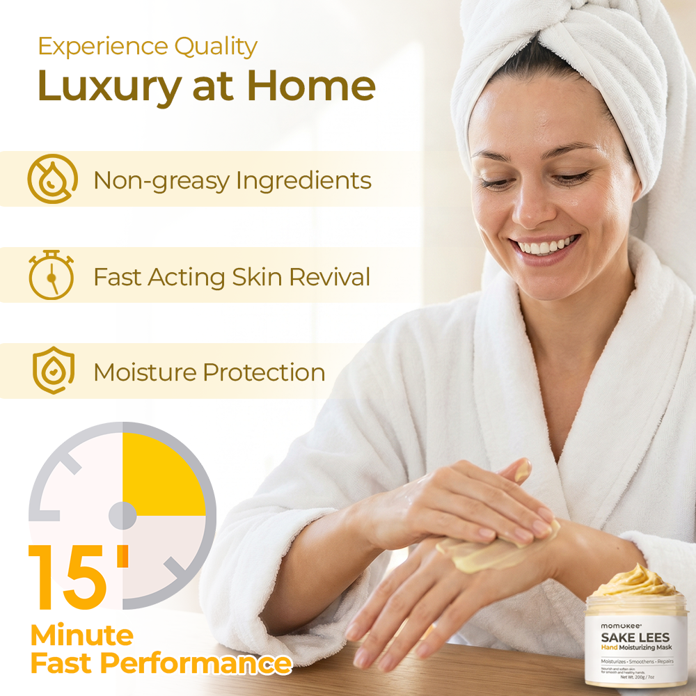 momukee® Sake Lees Hand Moisturizing Mask