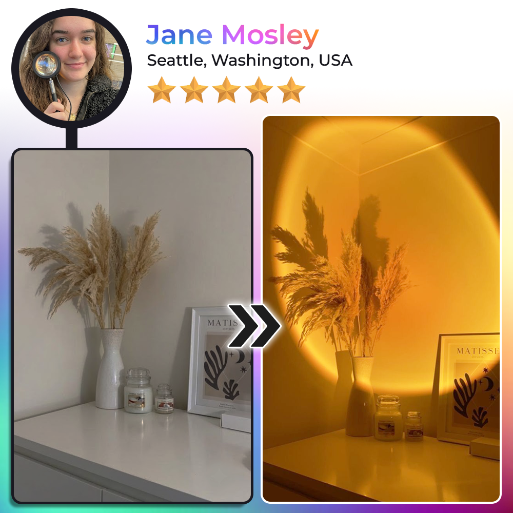 momokee® 16-Color RGB Sunset Projector Lamp