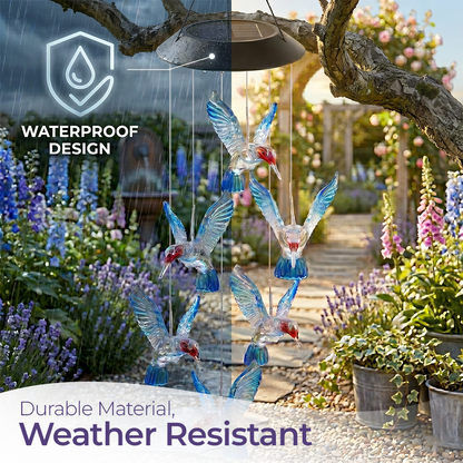 momokee® Hummingbird Wind Chime Solar Lights